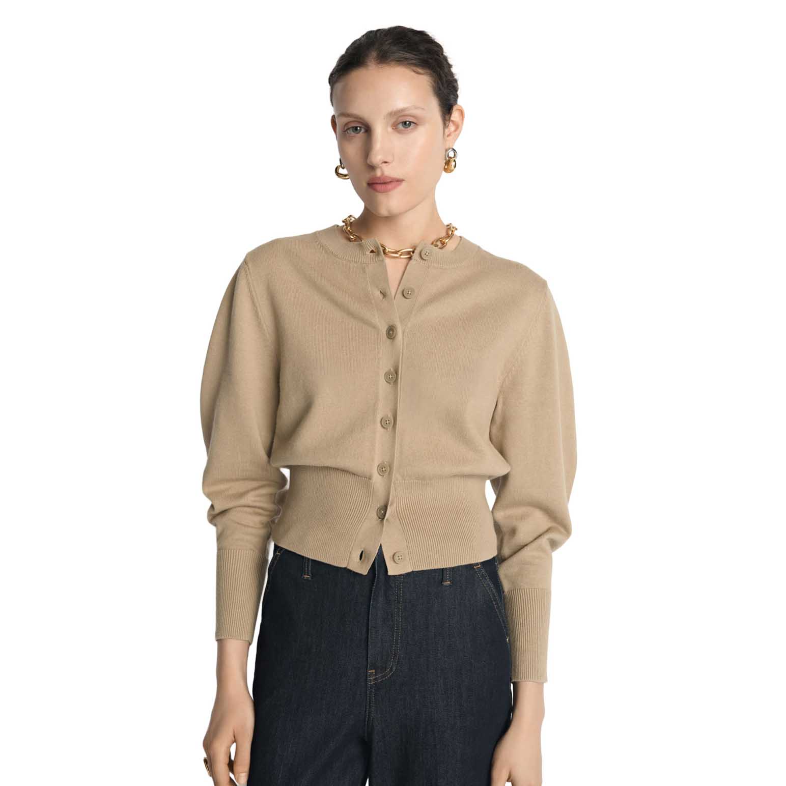 Veronika Maine Cotton Cashmere Cardigan